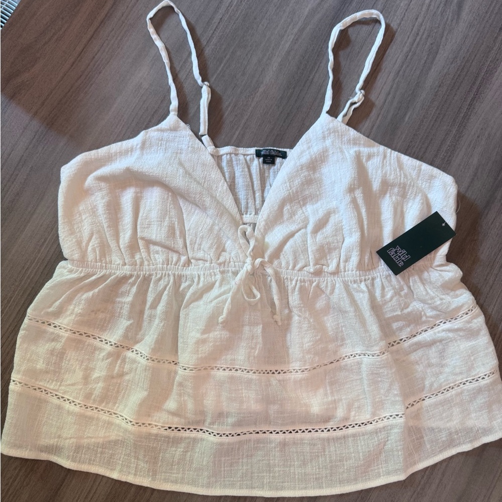 3 for $20–Wild Fable-White Sleeveless Top-2X